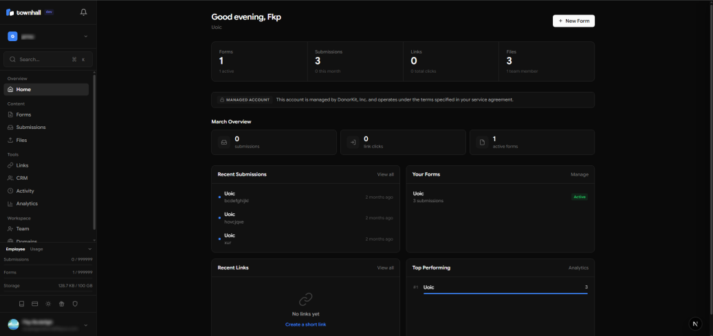 Dashboard preview